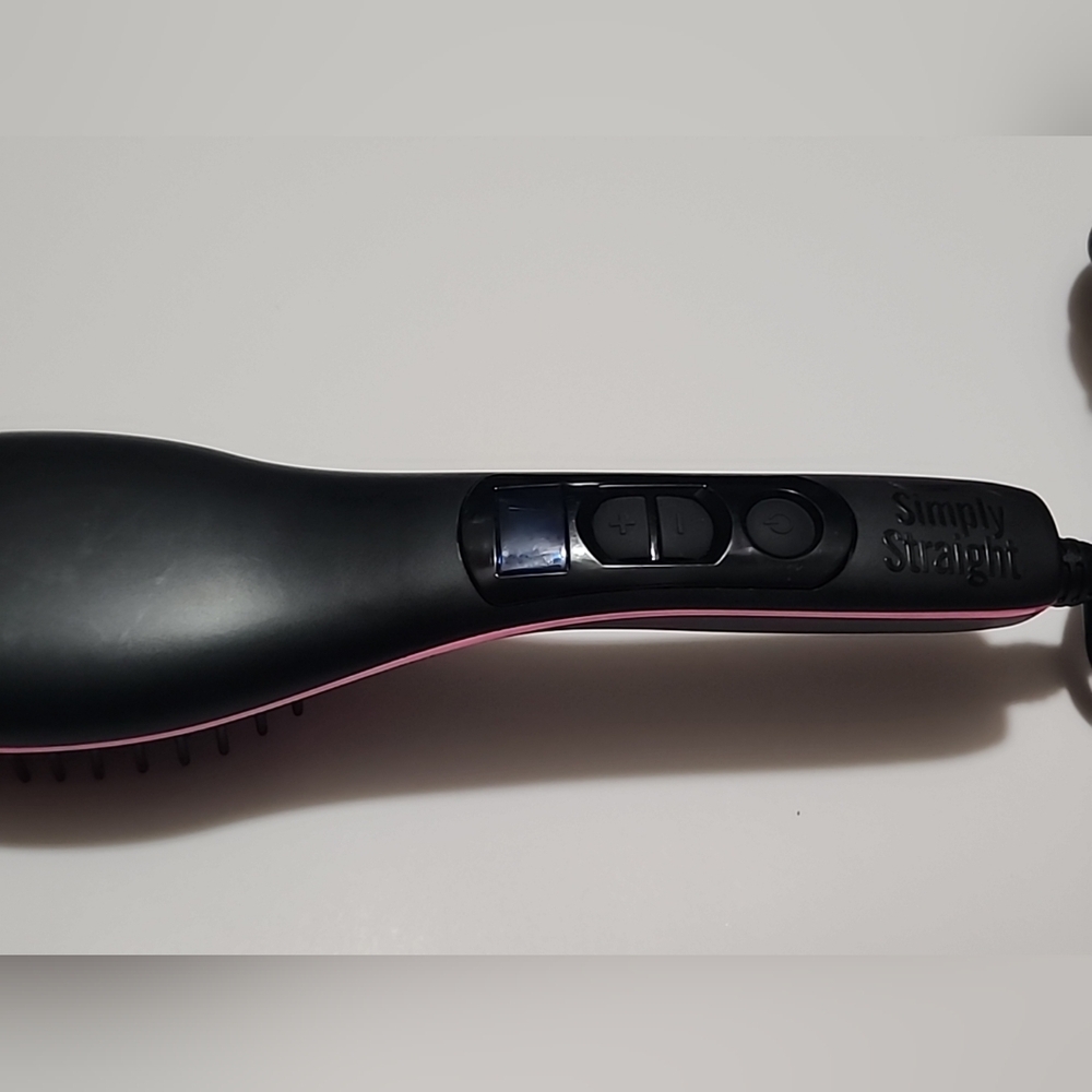Simply Straight Hair Straightening Brush SSMC4 Model Black Pink - Picture 3 of 3